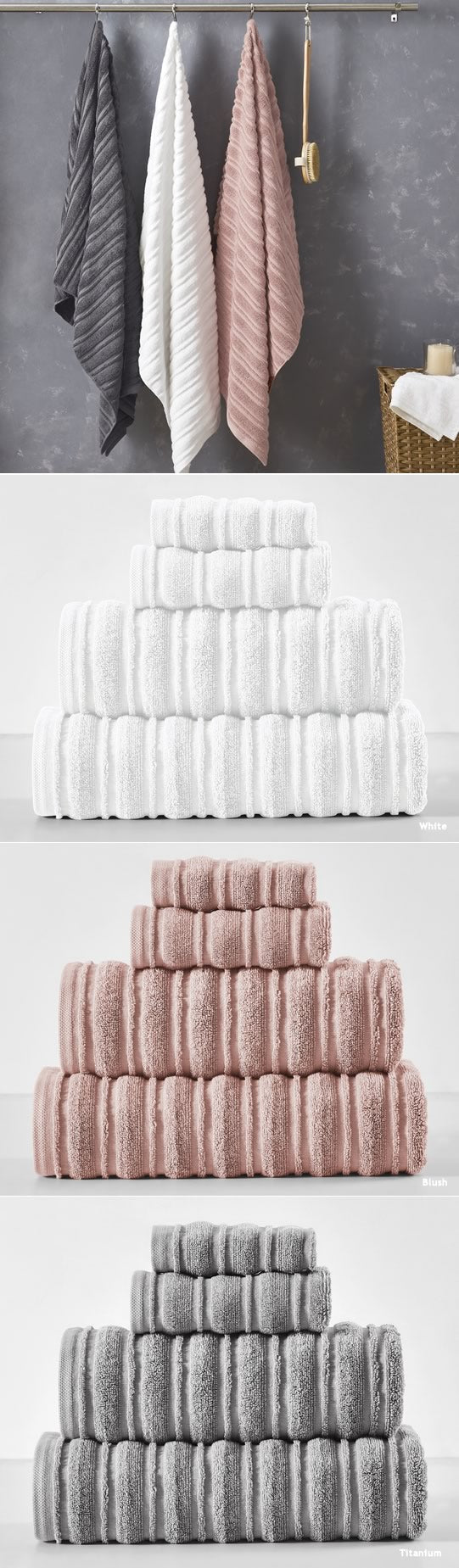 Kyla Ribbed Towels by Logan & Mason – Cottonbox Pty Ltd