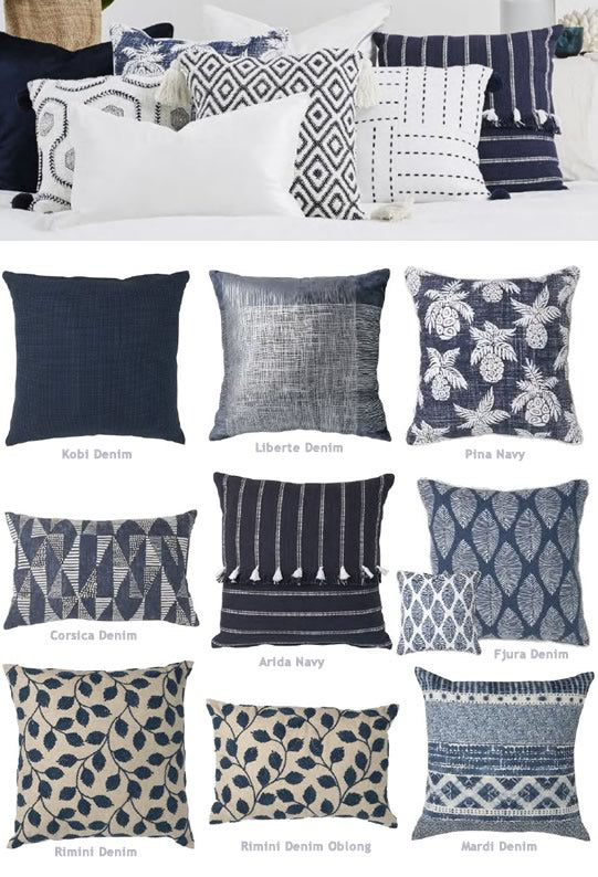 Rich Indigo Cushions By Rapee – Cottonbox Pty Ltd