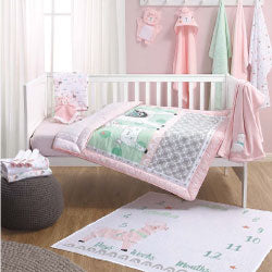 Cot bedding and on sale curtains