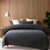 Bamboo Cotton Double Stitched Charcoal Quilt Cover Set by Accessorize