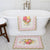 Resort Rose Pink Border Woven Bath Mats by Angads