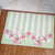 Resort Rosette Stripe Green Woven Bath Mats by Angads