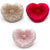 Velour Rosette Heart Cushions by Angads