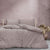 Cabo Cotton Stonewashed Dusty Mauve Quilt Cover Set by Ardor