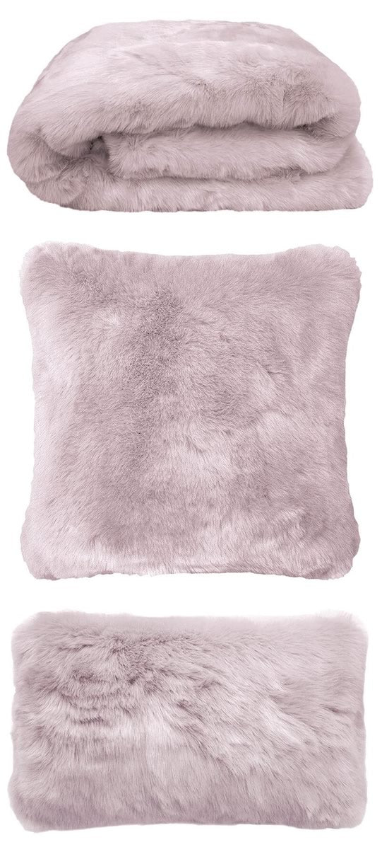 Faux Fur Throw 130 x 180cm LILAC by Bambury Cottonbox Pty Ltd