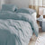 Summer Blue Grey Seersucker Quilt Cover Set by Bedding House