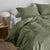 Summer Green Seersucker Quilt Cover Set by Bedding House