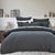 Hallston Charcoal Quilt Cover Set by Bianca