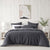 Kahlani Charcoal Quilt Cover Set by Bianca