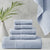 Retreat Blue Cotton Tencel Antimicrobial 6 Piece Towel Set by Cloud Linen