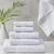 Retreat White Cotton Tencel Antimicrobial 6 Piece Towel Set by Cloud Linen