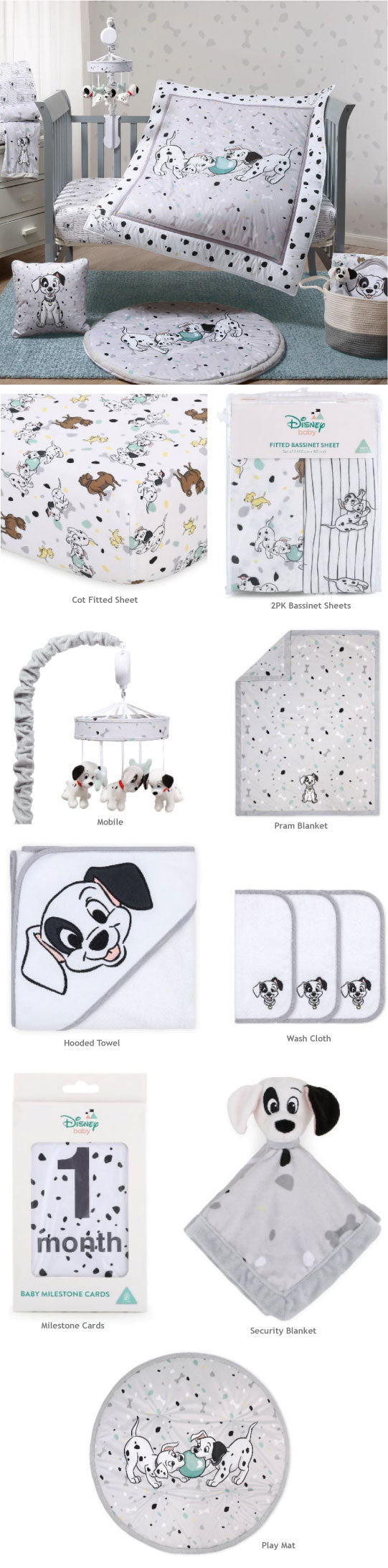 101 dalmatians 2025 crib set