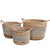 Reed Set of 3 Natural Baskets by J Elliot