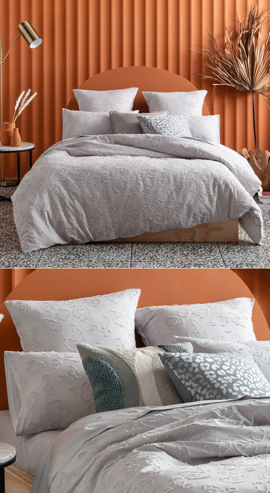 Perry Grey European Pillowcase by Kas Cottonbox Pty Ltd