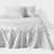 1000TC Cotton Sateen White Sheet Set by Linen House