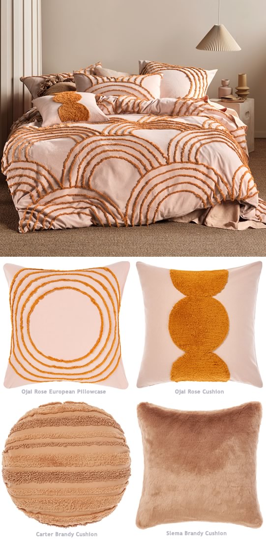 Rose gold sales bed cushions