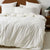 Terra Snow Organic Cotton Sheets And Quilt Cover Set by Linen House