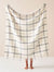 Wool Cream Check Throw by Linen House