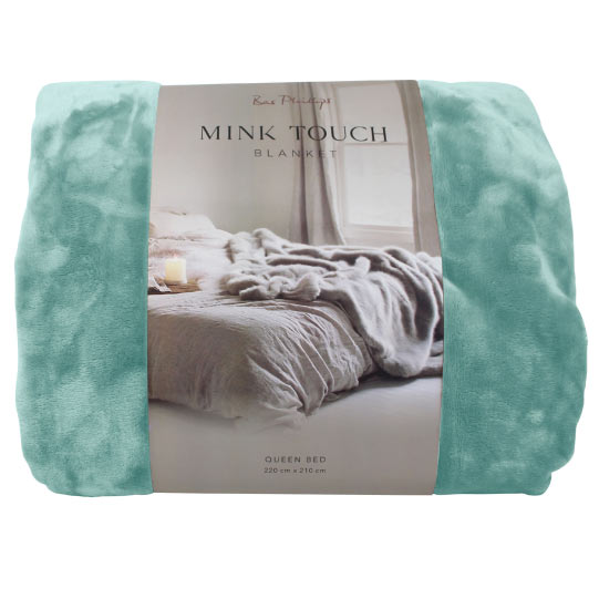 Mink Touch Jade Mist Blanket by Odyssey Living Cottonbox Pty Ltd