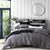 Chiswick Charcoal Bed Linen by Private collection