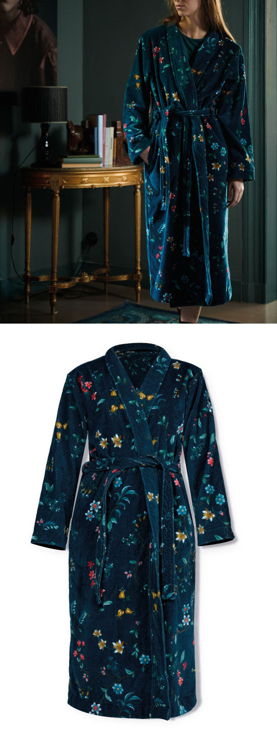 Les Fleurs Dark Blue Bath Robes by Pip Studio – Cottonbox Pty Ltd