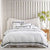 Cloud White Charcoal 1000TC Egyptian Cotton Bedding Range by Renee Taylor