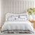 Cloud White Navy 1000TC Egyptian Cotton Bedding Range by Renee Taylor