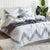 Indie White Silver Jacquard Yarn Dye Quilt Cover Set by Renee Taylor