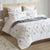 Zuma White Jacquard Quilt Cover Set by Renee Taylor