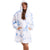 Snug White Blue Hoodie Nightwear Reversible Fleece 750GSM by Royal Comfort