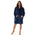 Snug Navy Hoodie Nightwear Reversible Fleece 750GSM by Royal Comfort