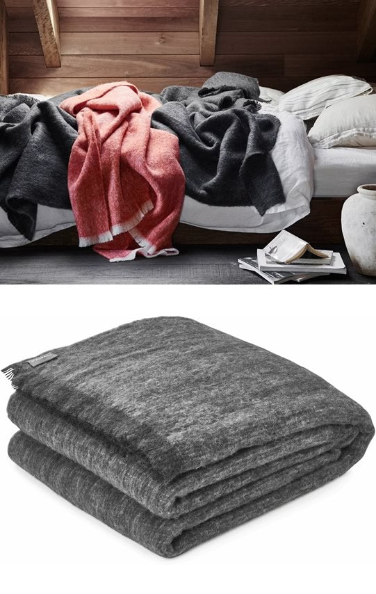 Alpaca Pepper Throw Blanket 200 x 235cm by St Albans Cottonbox