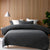 Bamboo Cotton Double Stitched Charcoal Quilt Cover Set