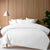 Bamboo Cotton Double Stitched White Quilt Cover Set