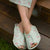 Jade Floral Cotton Slippers