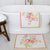 Resort Rose Bouquet Red Green Border Woven Bath Mat (50 x 95cm)