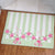 Resort Rosette Stripe Green Woven Bath Mat (48 x 70cm)