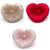 Velour Rosette Heart Cushion