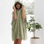 Adult Zip Front Poncho Olive