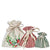 Floral Christmas Gift Bags Set of 3