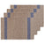 Conner Navy 4 PACK Placemats (33 x 48cm)