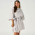 Nimes Pale Grey Short Robe One Size