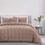 Deluxe Faux Fur Blush Haze Comforter Set