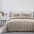 Deluxe Faux Fur Oatmeal Comforter Set