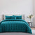 Deluxe Faux Fur Teal Comforter Set