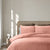 Laura Coral Textured Quilt Cover Set