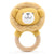 Lion Wood Ring Teether Orange