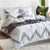 Indie White Silver Jacquard Yarn Dye Quilt Cover Set