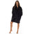 Snug Black Hoodie Nightwear Reversible Fleece