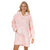 Snug Peach Print Hoodie Nightwear Reversible Fleece